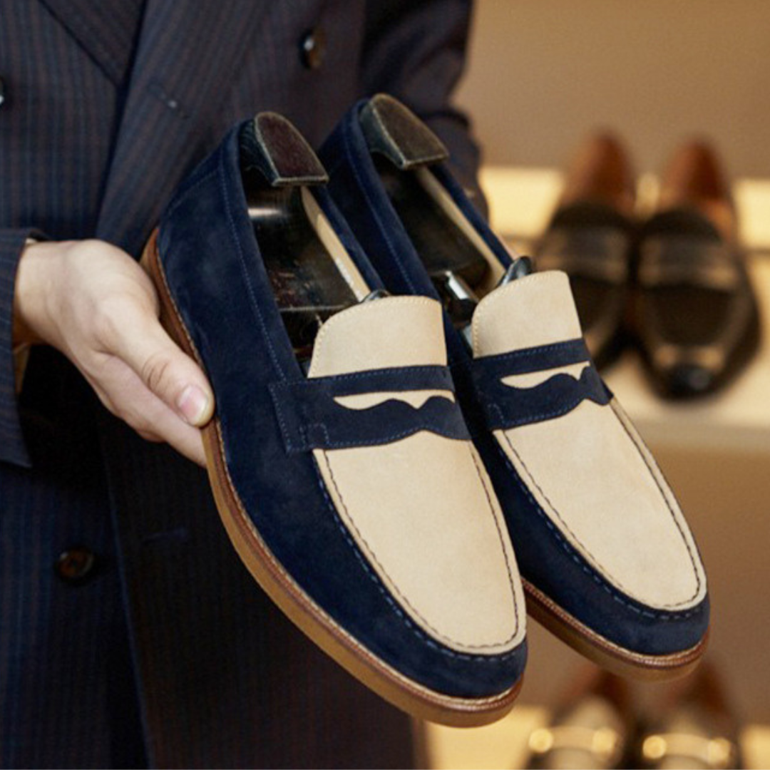 MILANO VELUTTO LOAFERS BLUE/WHITE