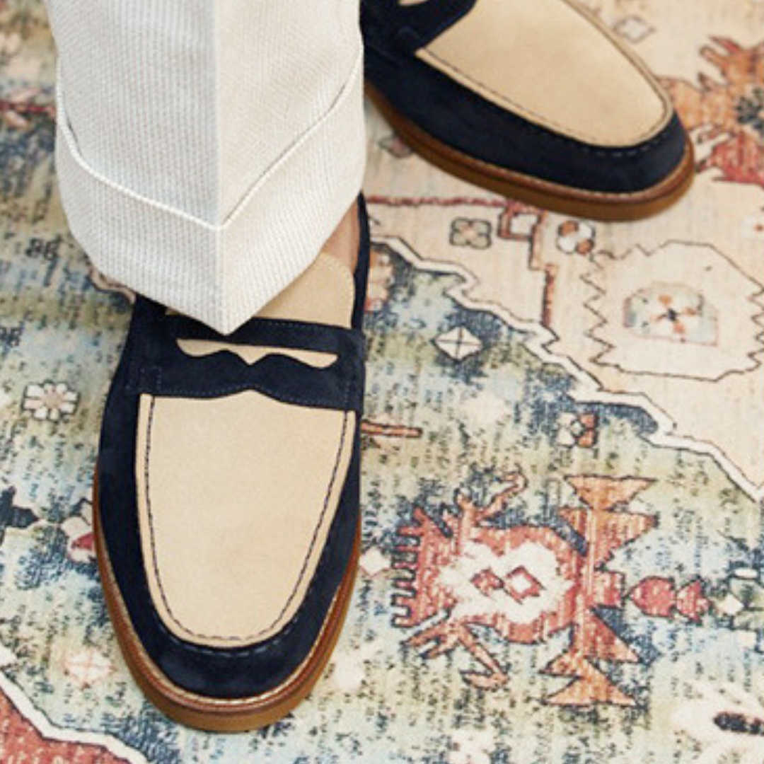 MILANO VELUTTO LOAFERS BLUE/WHITE