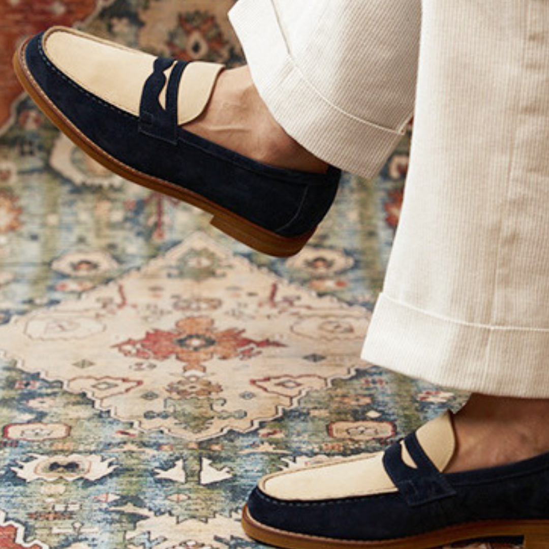 MILANO VELUTTO LOAFERS BLUE/WHITE